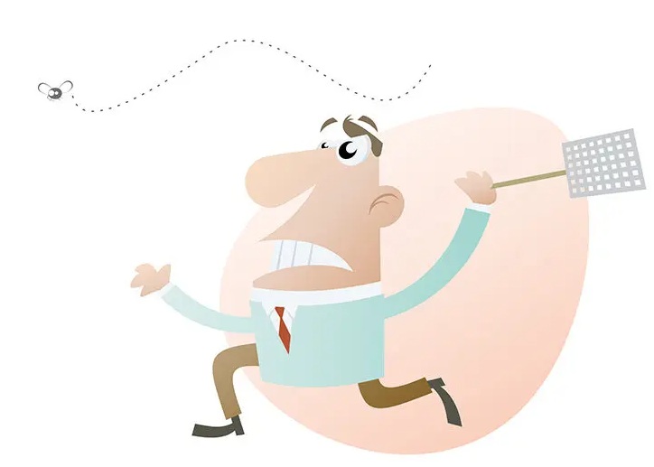 自分の頭の上の蠅はよく見えない